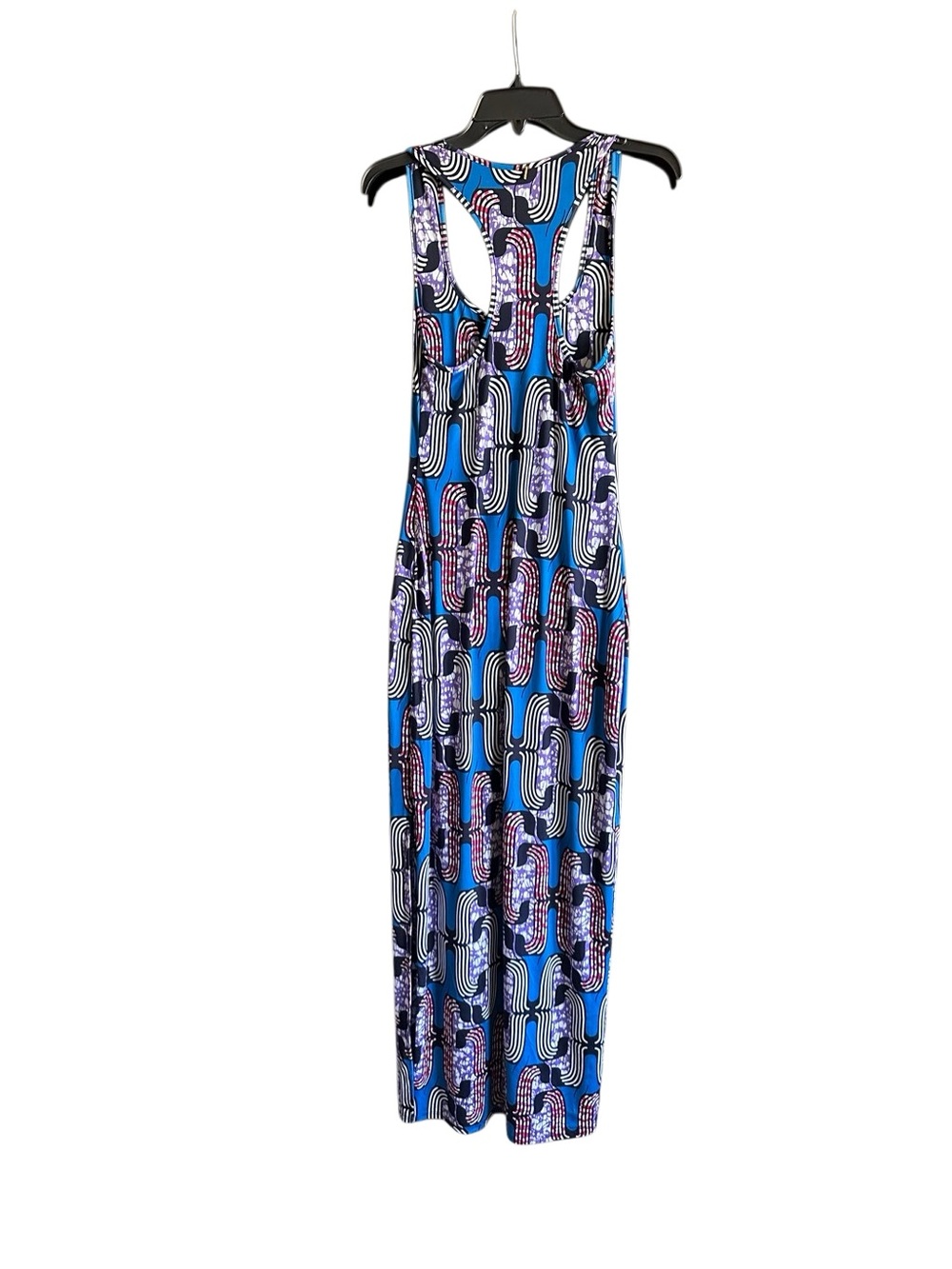 NWT MISA Los Angeles Blue Patterned Sleeveless Tank Maxi Dress. Size Large - Picture 6 of 12